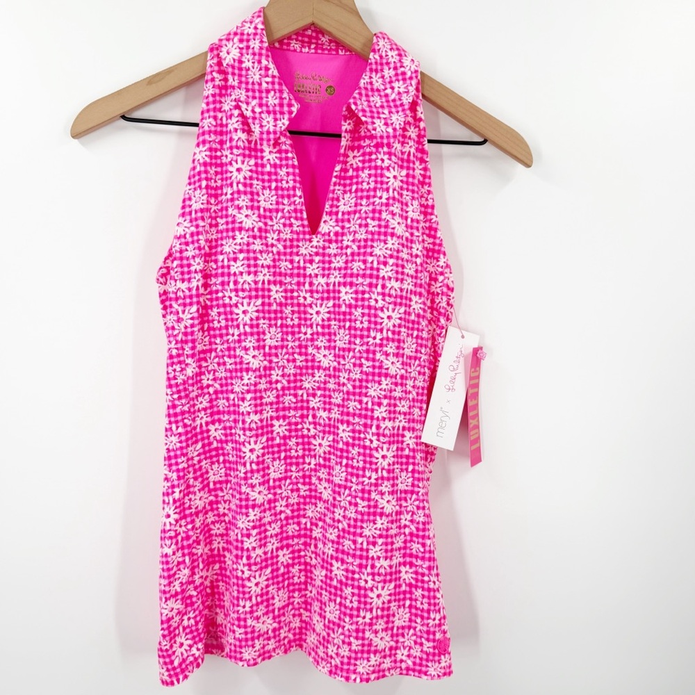 Lilly Pulitzer Lakelyn Bra Polo UPF 50+ Aura Pink